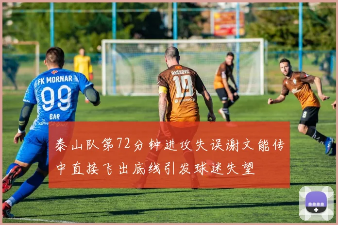 泰山队第72分钟进攻失误谢文能传中直接飞出底线引发球迷失望